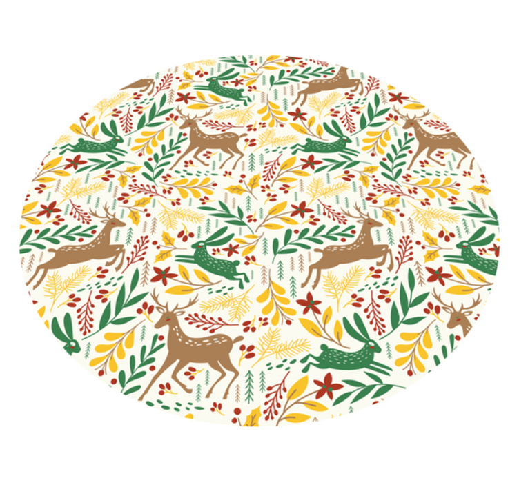 Nature inspired motif Christmas vinyl carpet - TenStickers