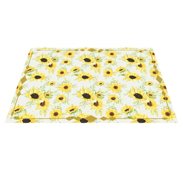 Bright Floral Motif floral vinyl carpet - TenStickers