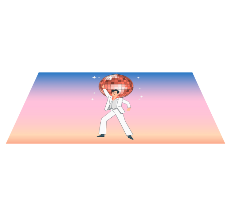 Dance Party Vibes kids vinyl carpet - TenStickers