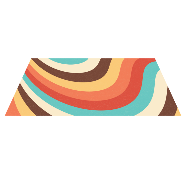 Retro Wave Pattern modern vinyl carpet - TenStickers