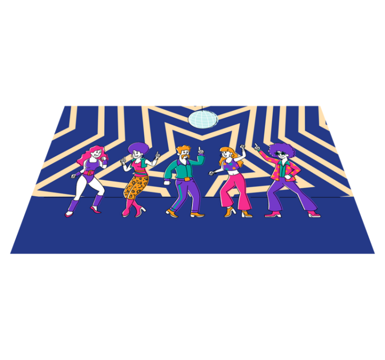 Disco Dance Party kids vinyl carpet - TenStickers