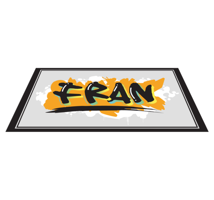 Name Art custom vinyl carpet - TenStickers