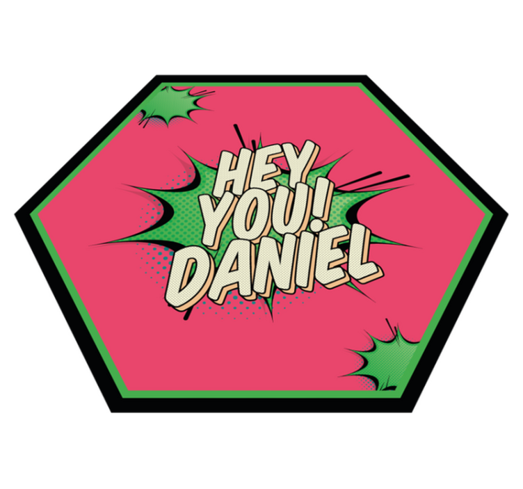 Comic Style Greeting custom vinyl carpet - TenStickers