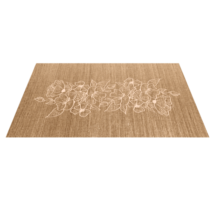 Floral Embellished Elegance entrance hall vinyl carpet - TenStickers