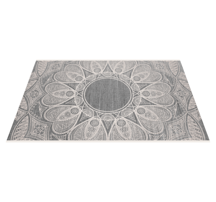 Sophisticated Round Motif mandala vinyl carpet - TenStickers