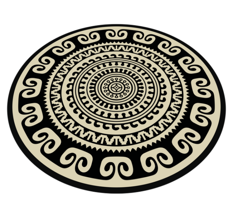 Classic circular pattern mandala vinyl carpet - TenStickers
