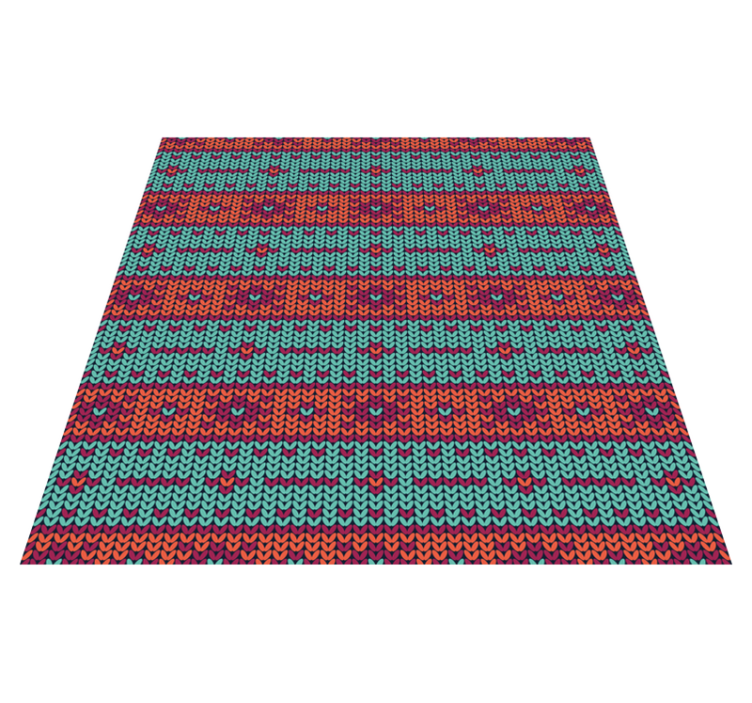 Lively Geometric Motif ethnic vinyl carpet - TenStickers