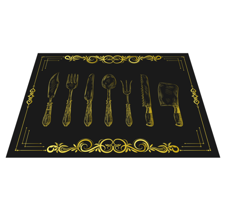 Kitchen vinyl carpet kitchen utensils design - TenStickers
