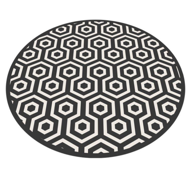 Hexagon Arrangement geometric vinyl carpet - TenStickers