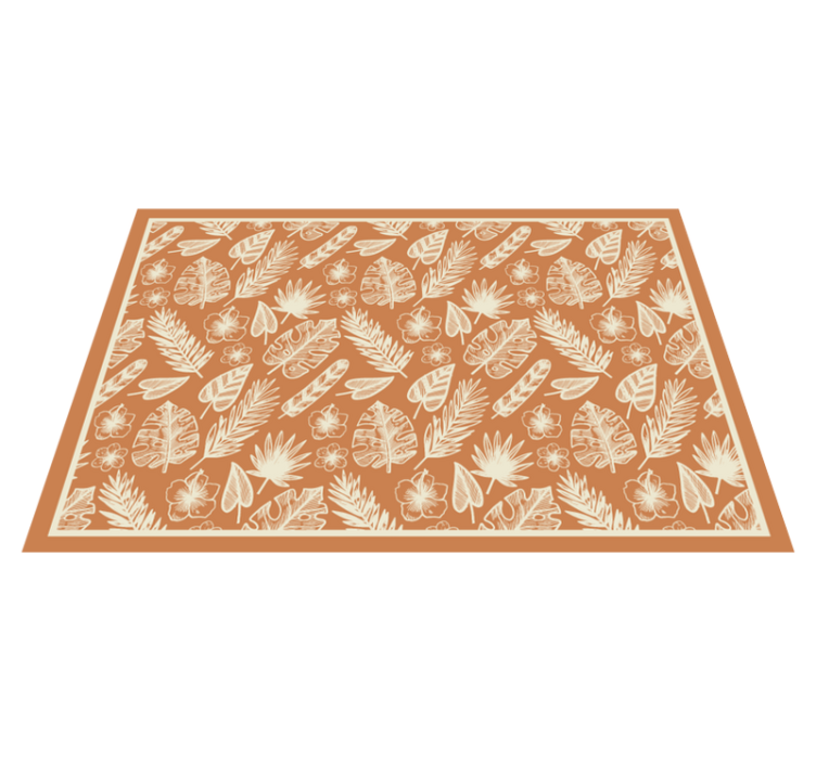 Tropical Leaf Inspiration floral vinyl carpet - TenStickers