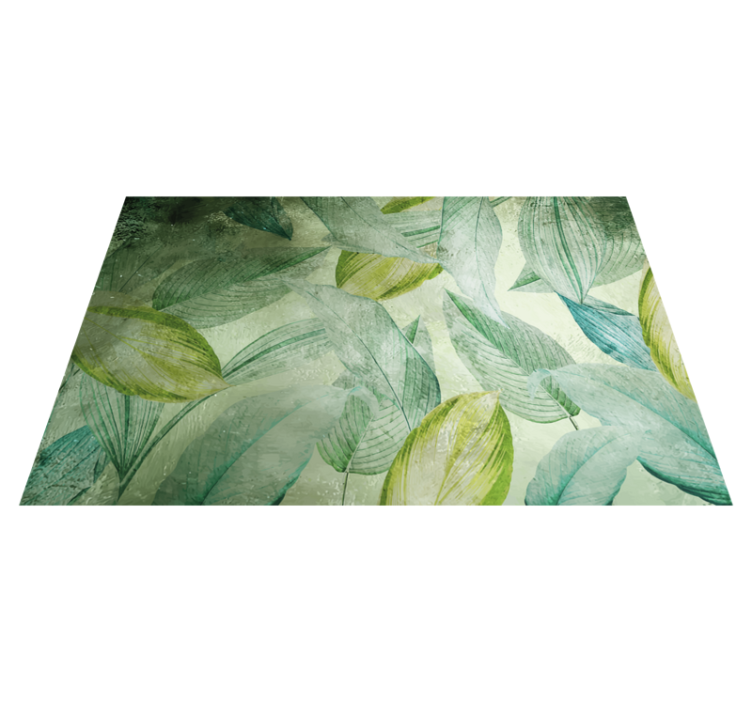 Vibrant Greenery Motif nature vinyl carpet - TenStickers