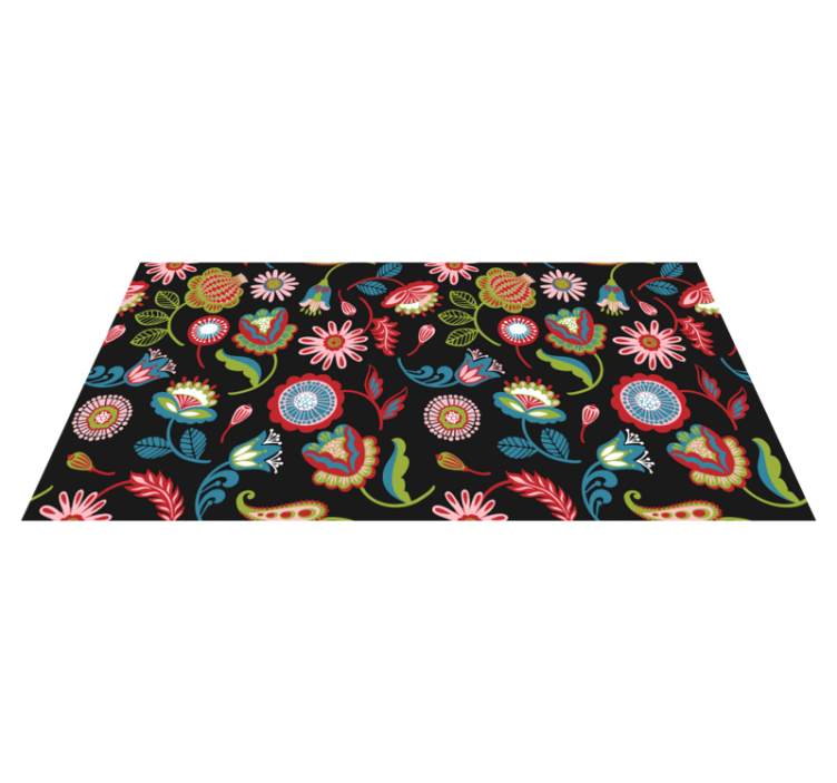 Lively Botanical Motivation floral vinyl carpet - TenStickers