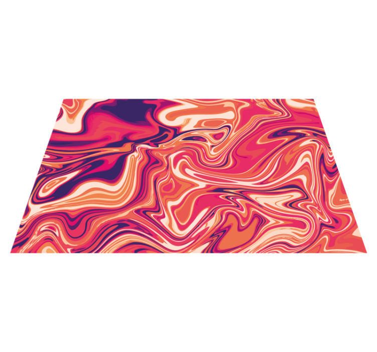 Vibrant Twirl Motif modern vinyl carpet - TenStickers