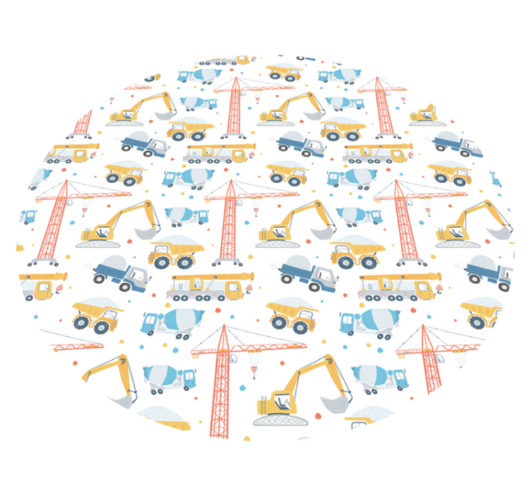 Construction vehicles kids vinyl carpet - TenStickers