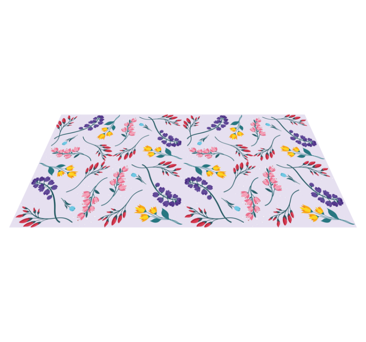 Purple subtle pattern floral vinyl carpet - TenStickers