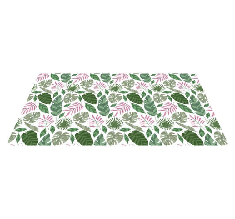 Nature vinyl carpet with tropical leaf patterns - TenStickers