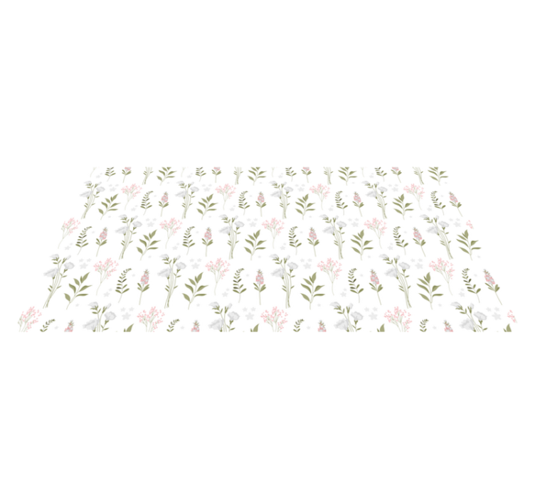 Patterned Aesthetic floral vinyl carpet - TenStickers