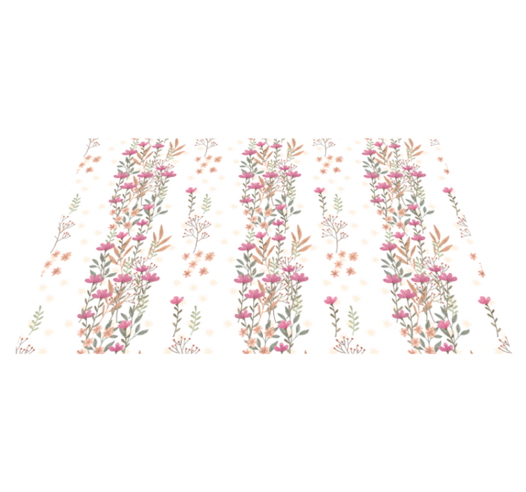 Floral vinyl carpet with floral patterned design - TenStickers