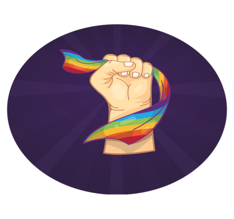 Proud Rainbow Fist teen vinyl carpet - TenStickers