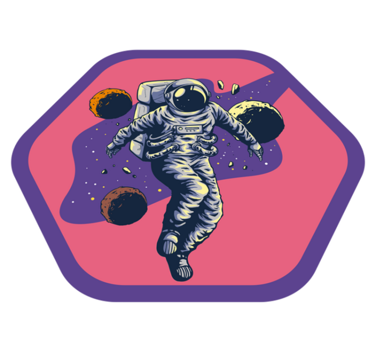 Space Explorer Journey star vinyl carpet - TenStickers