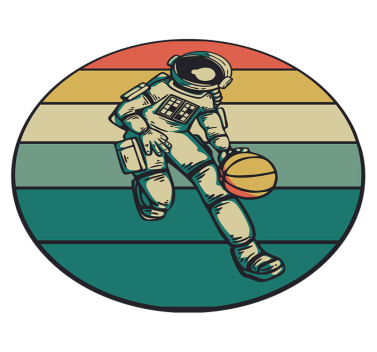 ASTRONAUT BASKETBALL PLAY game vinyl carpet - TenStickers
