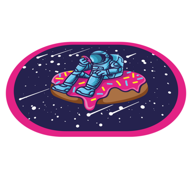 Astronaut On Donut teen vinyl carpet - TenStickers
