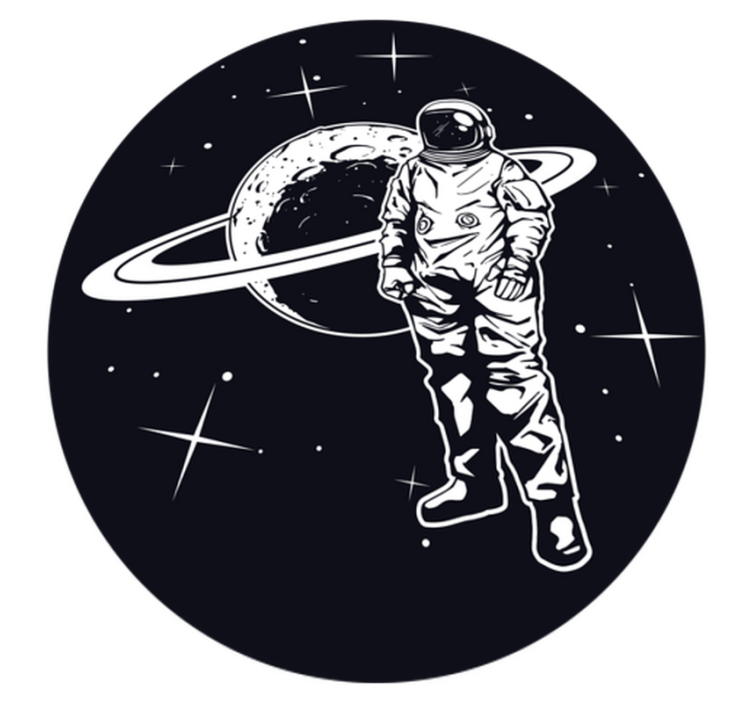Cosmonaut in the Cosmos star vinyl carpet - TenStickers