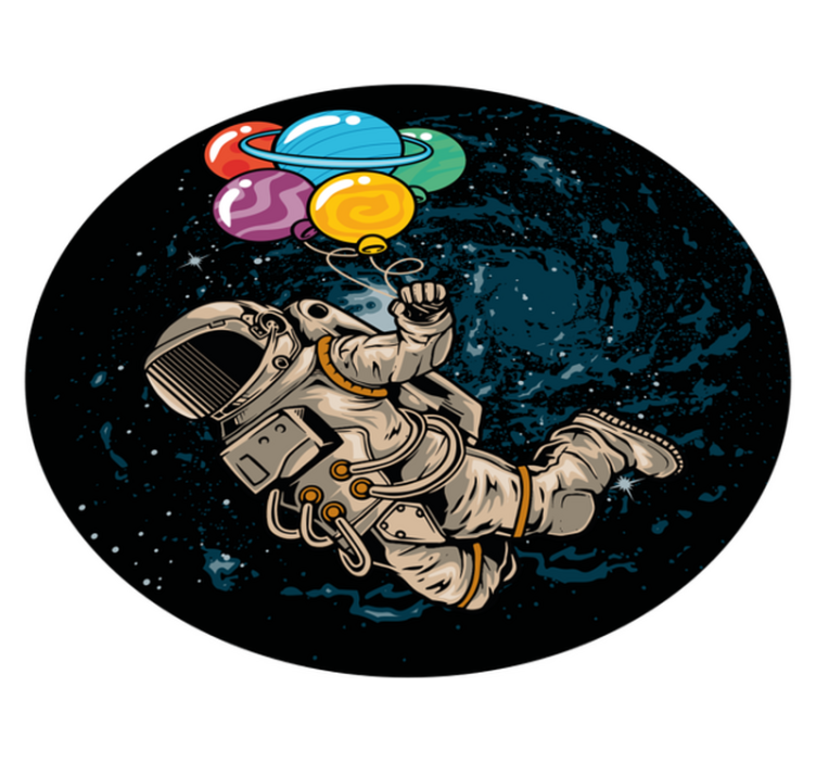 Astronaut with balloons kids vinyl carpet - TenStickers
