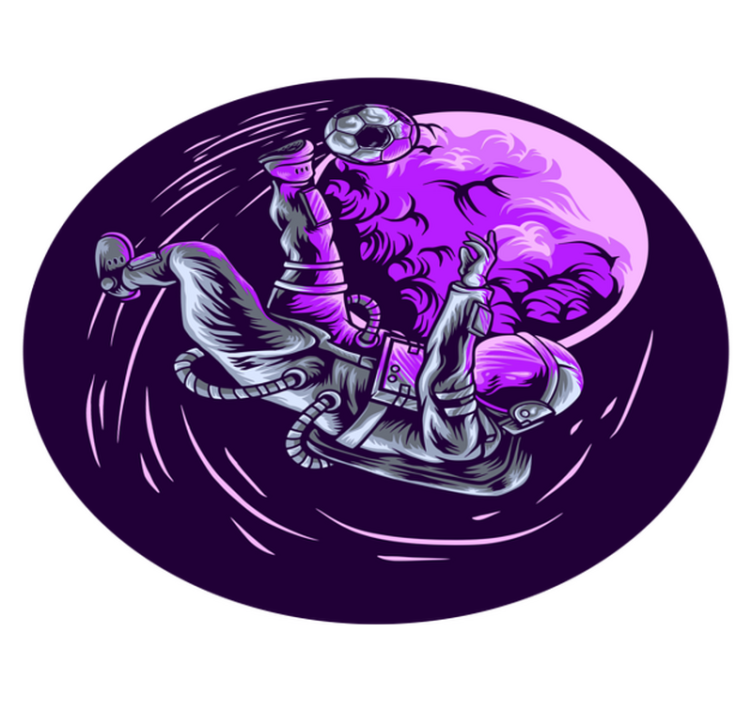 Astronaut Floating star vinyl carpet - TenStickers