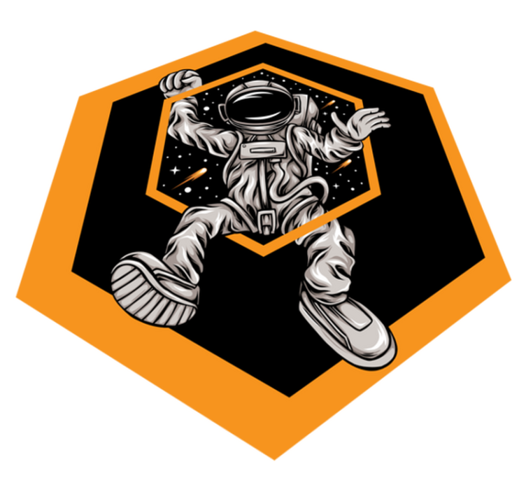 Cosmic Astronaut Adventure star vinyl carpet - TenStickers