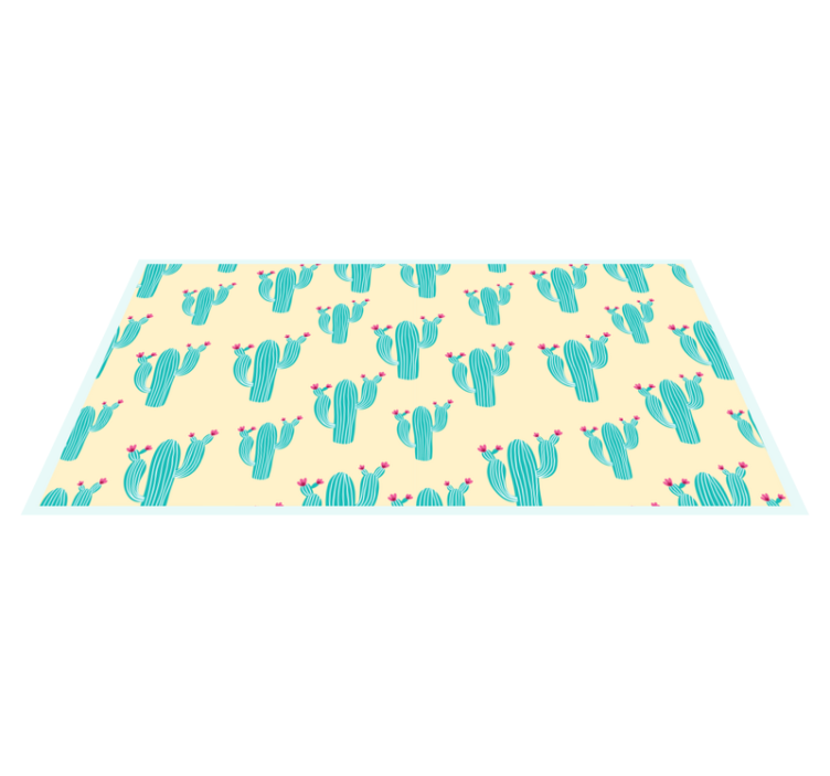 Cactus Motif nature vinyl carpet - TenStickers