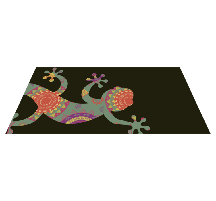 Colorful Geometric Lizard mandala vinyl carpet - TenStickers