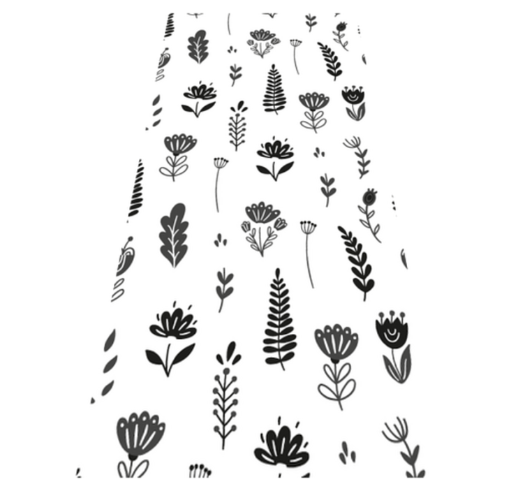 Floral vinyl carpet floral silhouette design - TenStickers