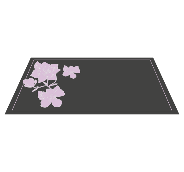 Pink arrangement floral vinyl carpet - TenStickers