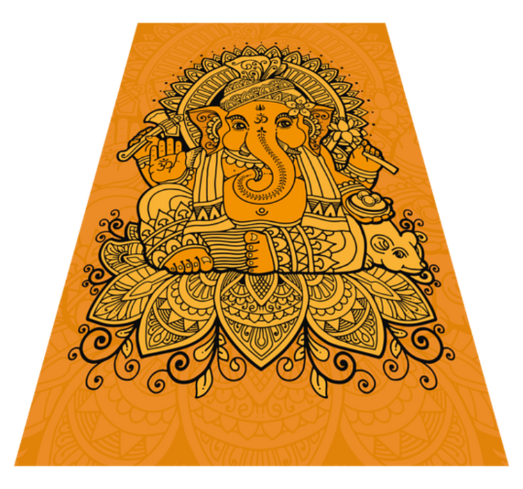 Ganesh Illustration ethnic vinyl carpet - TenStickers
