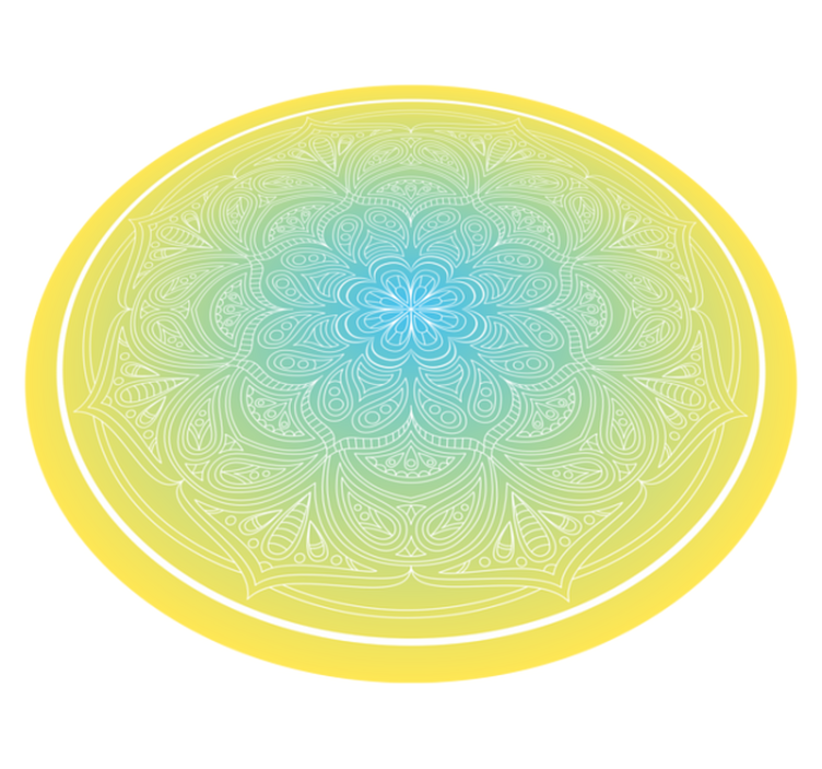 Intricate Floral Pattern mandala vinyl carpet - TenStickers