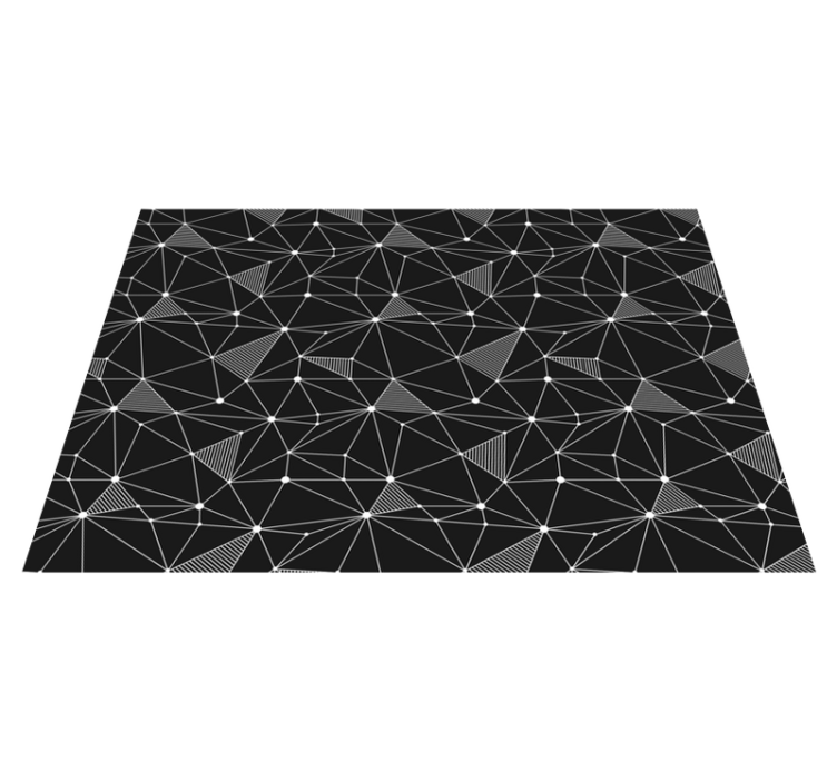 Black irregular shape modern rug - TenStickers