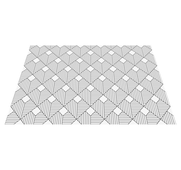 Grey patterned style geometric vinyl carpet - TenStickers