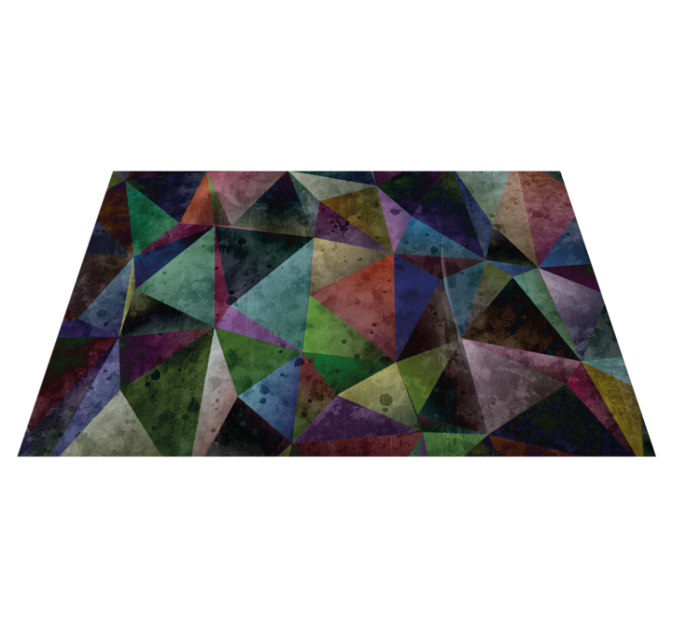 Colorful Triangle Mosaic geometric vinyl carpet - TenStickers