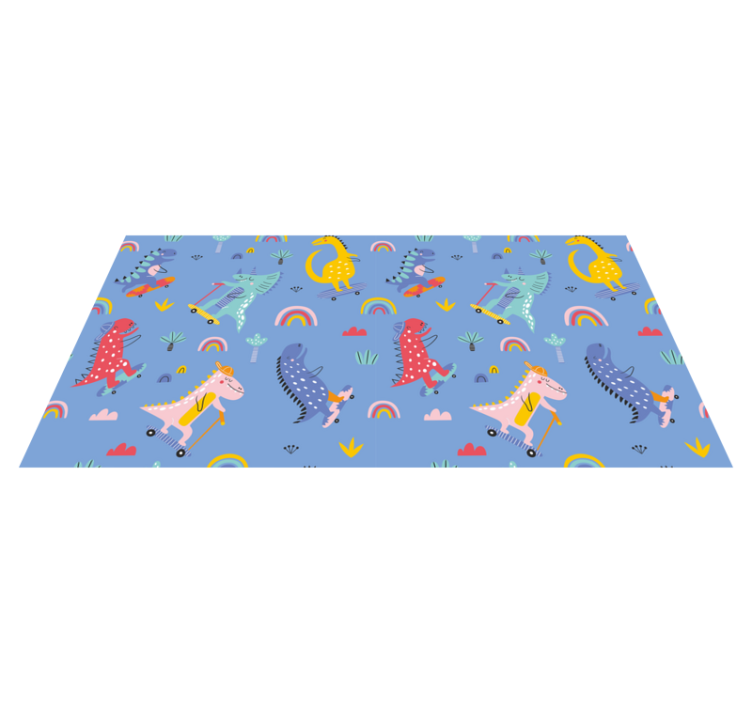 Colorful Dinosaur adventure kids vinyl carpet - TenStickers