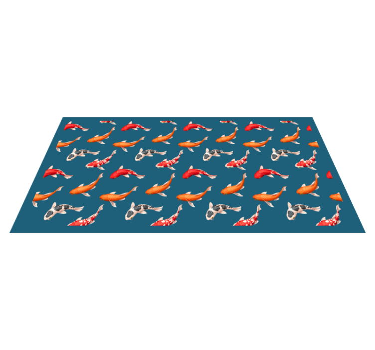Koi Fish Pattern nature vinyl carpet - TenStickers
