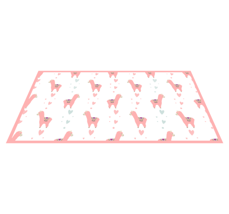 Llama Love Pattern nursery vinyl carpet - TenStickers