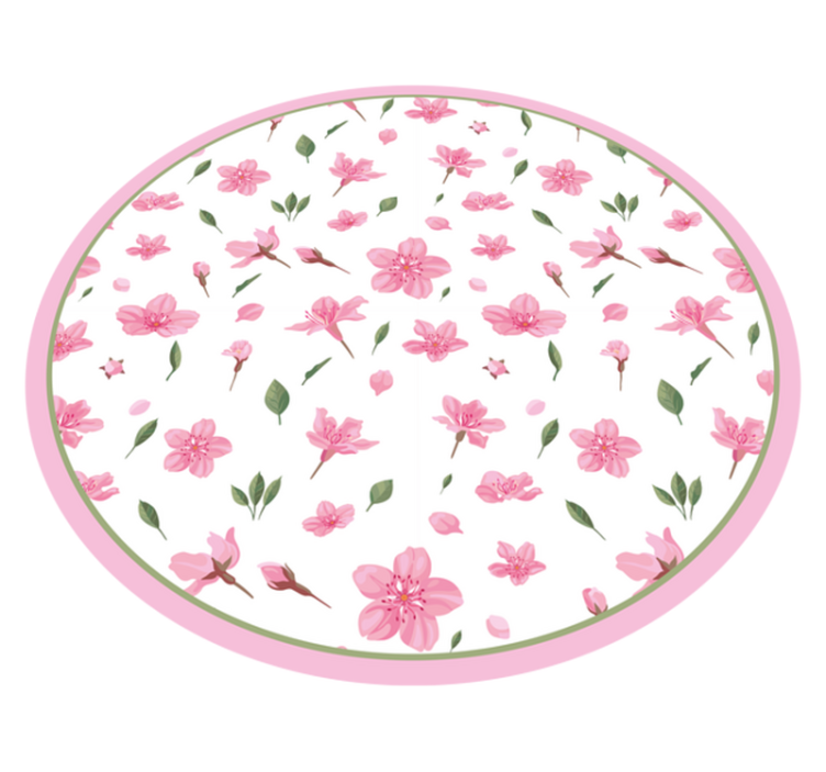 Blooming Pink Flower floral vinyl carpet - TenStickers
