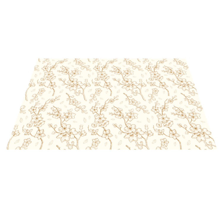 Blossom Branch Pattern floral vinyl carpet - TenStickers