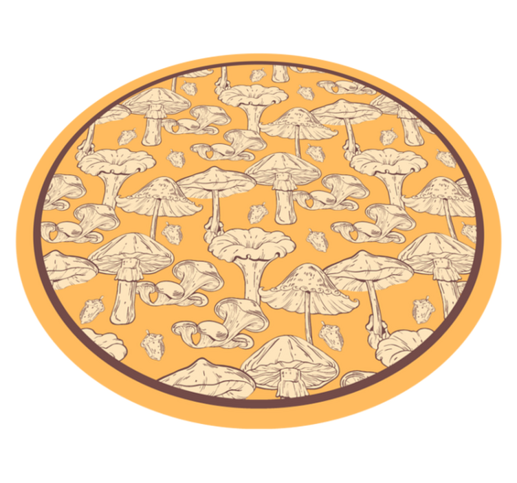 Nature vinyl carpet in mushroom style - TenStickers