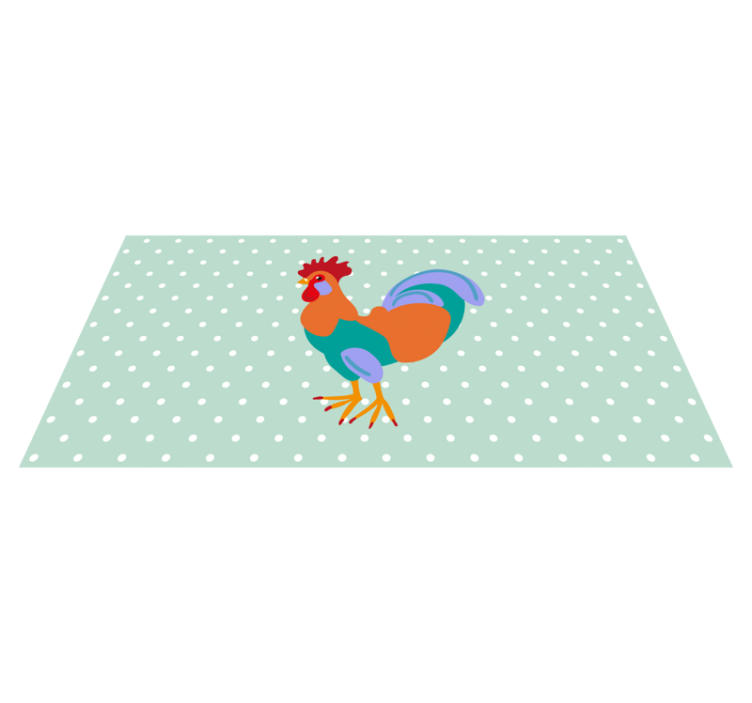 Animal vinyl carpet vibrant rooster design - TenStickers
