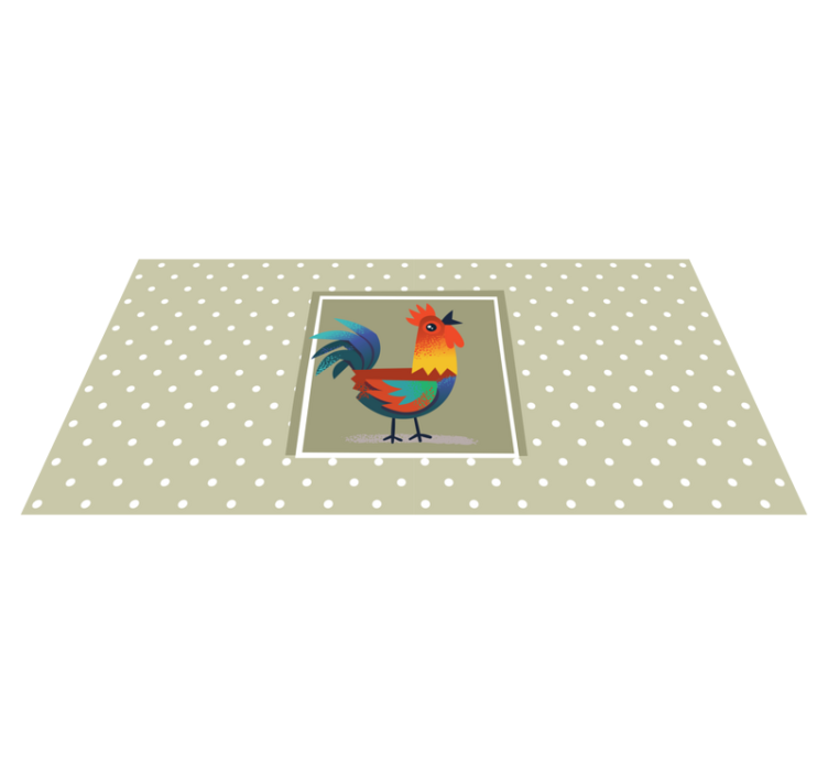 Colorful rooster display animal vinyl carpet - TenStickers