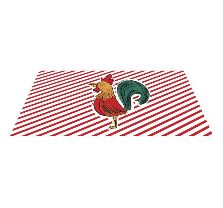 Colorful Rooster Artwork animal vinyl carpet - TenStickers