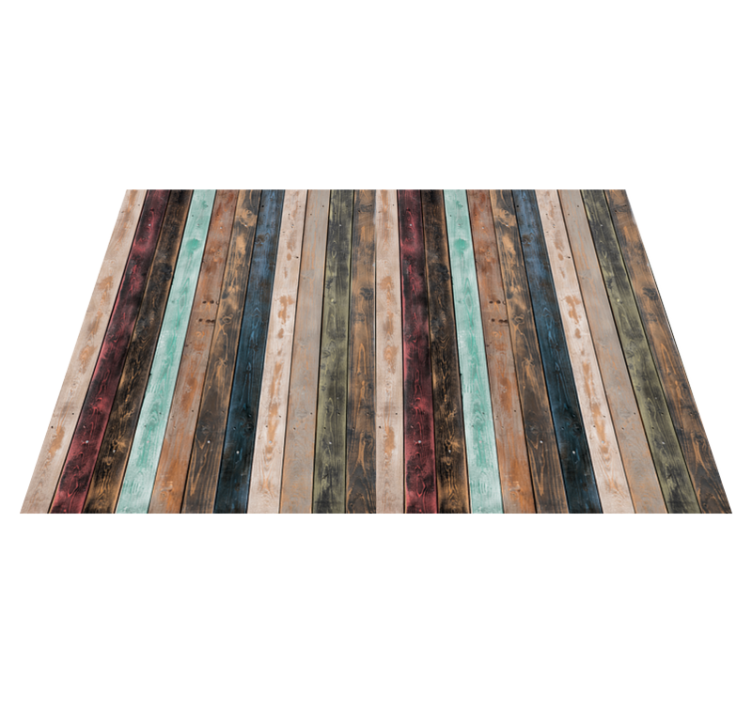 Colorful classic planks wood effect vinyl carpet - TenStickers