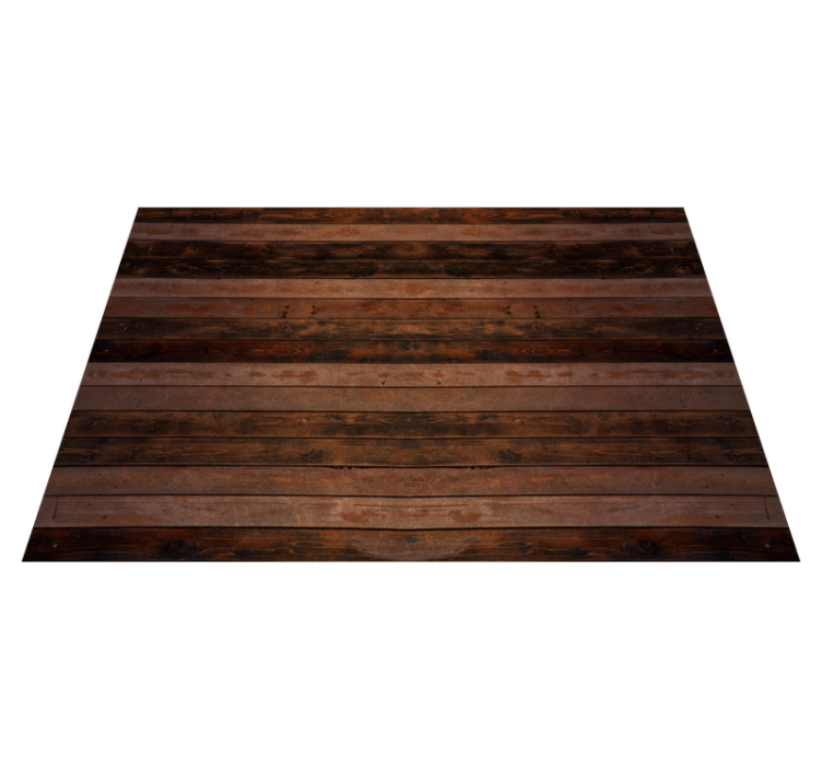 Realistic dark brown shade wood effect vinyl carpet - TenStickers